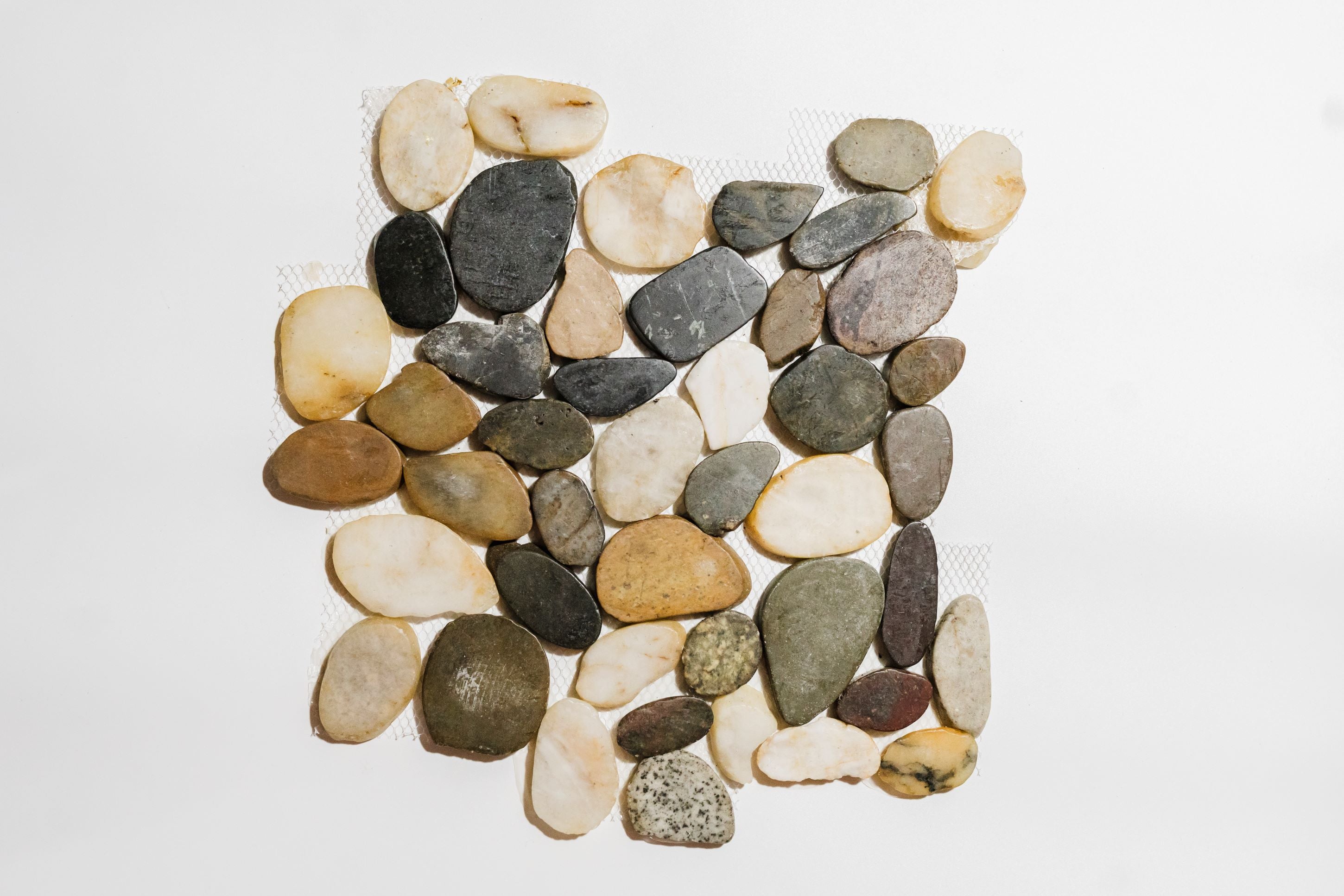 Sliced Multi Color High Gloss Pebbles 99108 Mosaic
